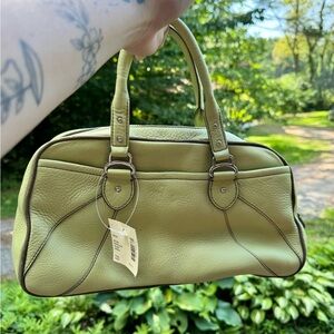 Cole Haan Light Green Leather Satchel